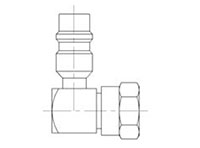90 Degree R134a Service Port Screw-on Adapter Fittings for Retrofit (Steel)