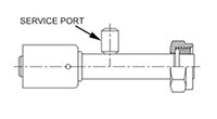 Straight Female Tube-O (FTO) Adapter Fittings with Switch or Service Port Steel Beadlock